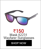 Mask 82231 Black Blue Mirror Wayfarer Sunglasses