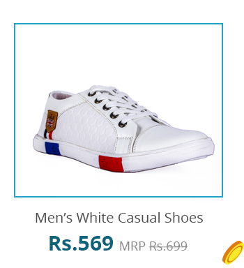 Men's White Casual Shoe