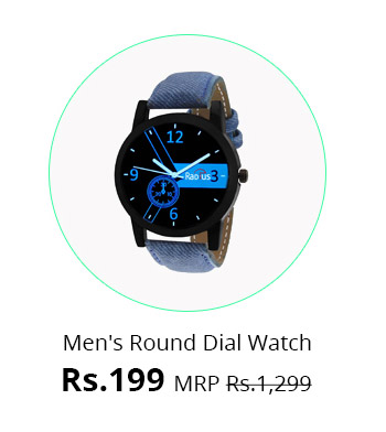 Men's Round Dial Watch