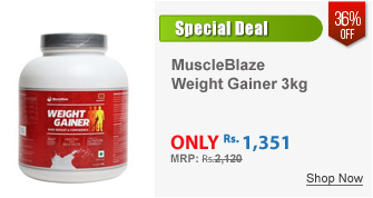 MuscleBlaze Weight Gainer, Choclate 3kg