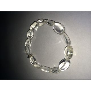 CRYSTAL QUARTZ BRACELET (OVAL)