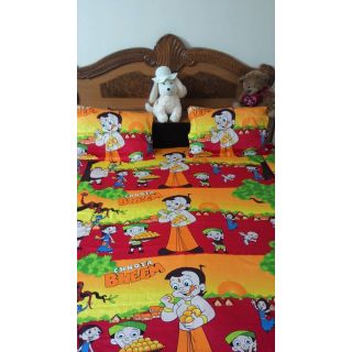 Kids Cartoon Print - Chhota Bheem Printed Bed Sheet (Double Bed)
