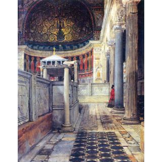 The Interior Of The Church Of San Clemente, Rome By Alma-Tadema - Canvas Art Print