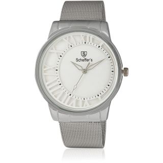 Scheffer's W-SH-2804 White Analog Watch