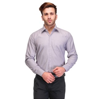 Formals By Koolpals Cotton Blend Shirt Grey Self