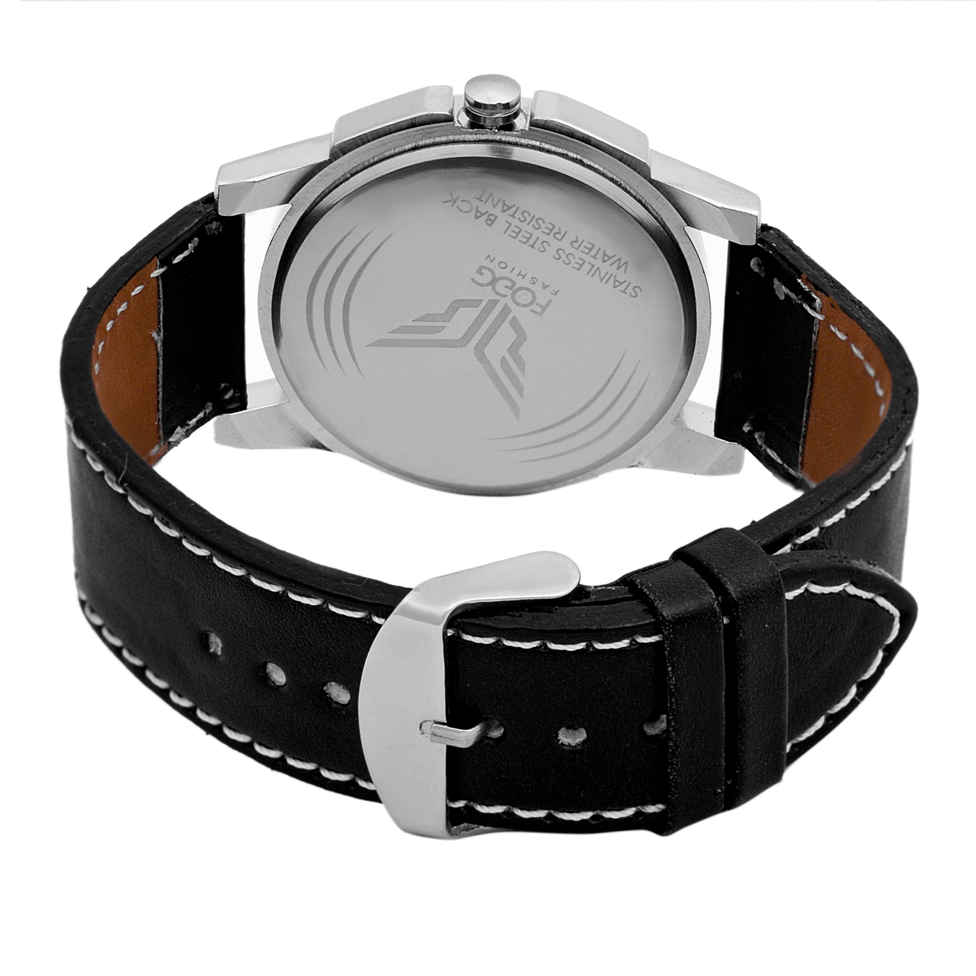 Buy Fogg Round Dial Black Leather Strap Men Quartz Watch For Men Online