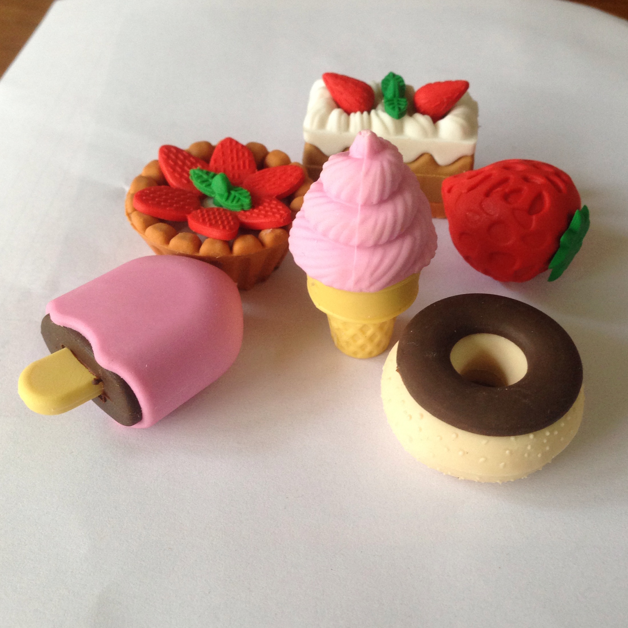 Buy Erasers Imported 3D Food Shaped Fun Fancy Rubber Set of 6 Online
