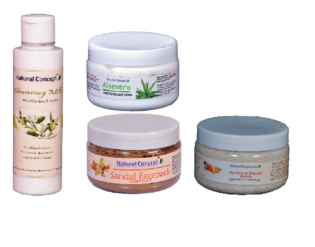SP. OFFER - Facial Kit - (cleansing Milk + Facepack + Scrub + Massage Cream)