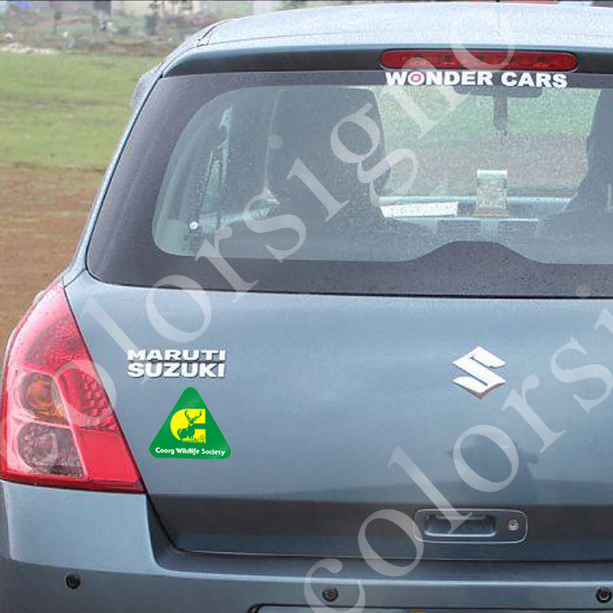 Buy Coorg Wildlife Society REFLECTIVE Sticker FOR CAR Online 209