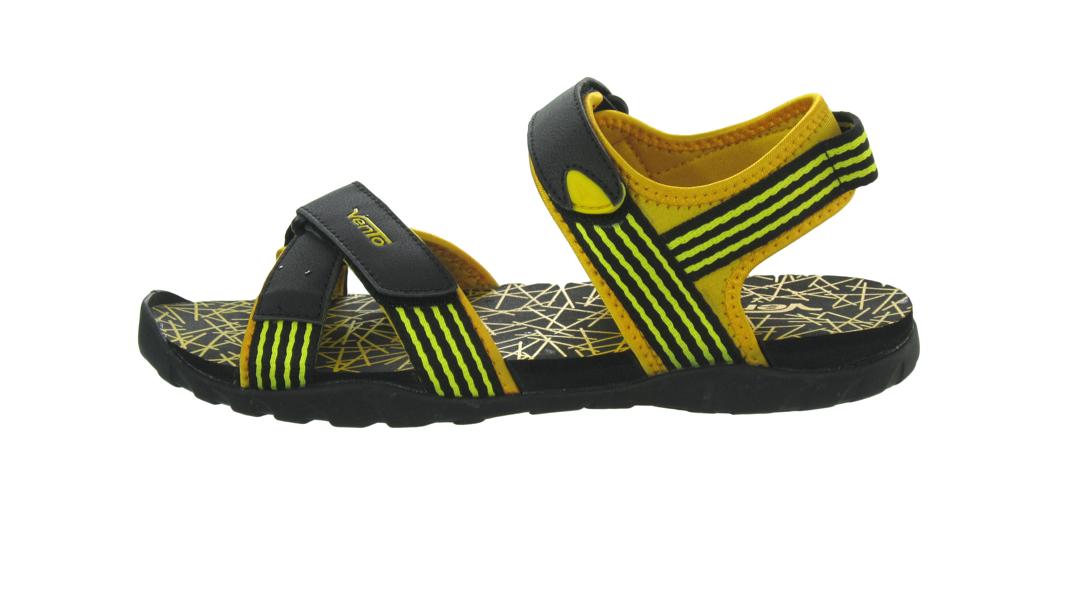 YELLO TOKYO BLACK DOUBLE SNEAKER SANDALS - 靴