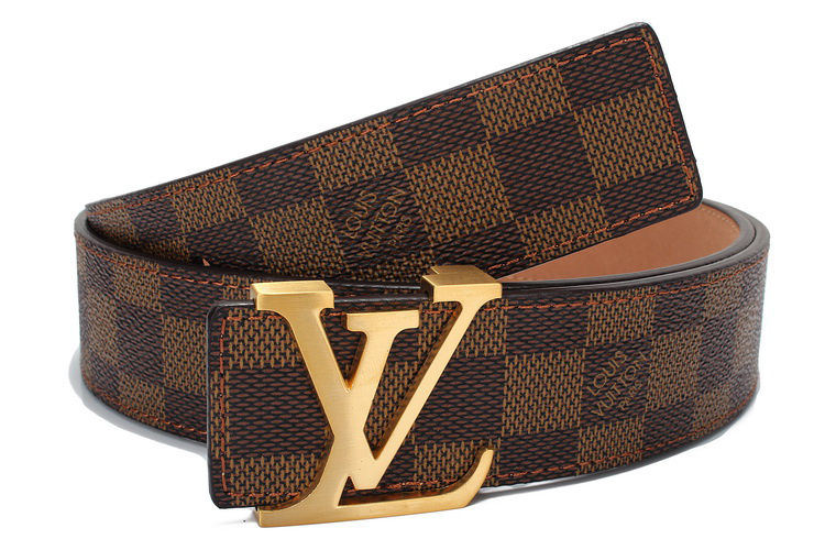 Fashion :: Accessories :: Belts :: Louis Vuitton Initiales Damier Brown Belt - www.bagssaleusa.com