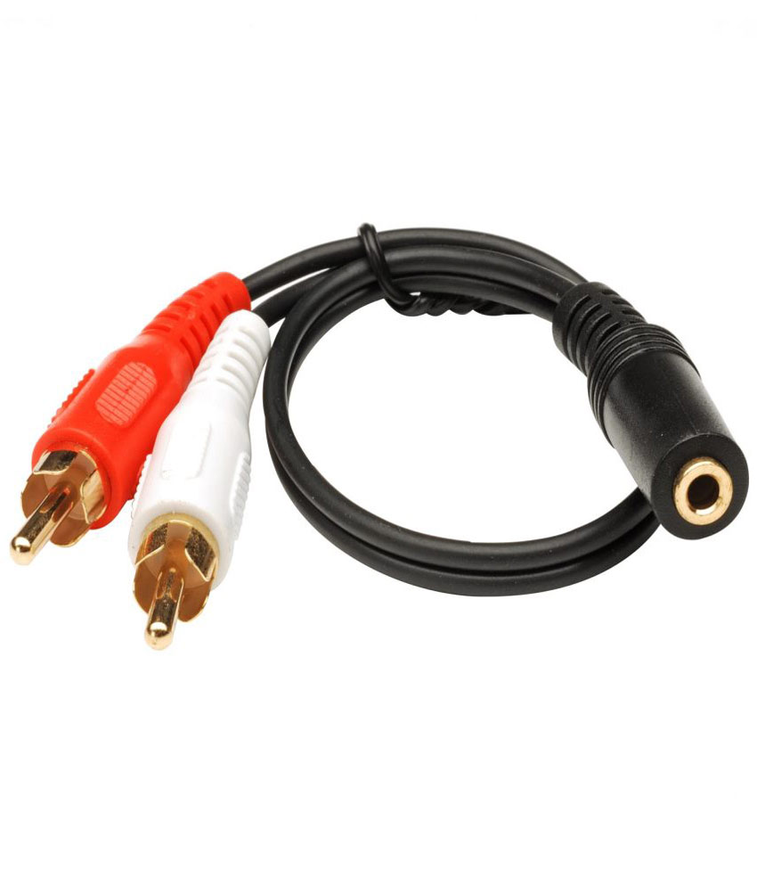 Buy Rca Male To Mm Stereo Female Audio Cable Rca Gold Plated High