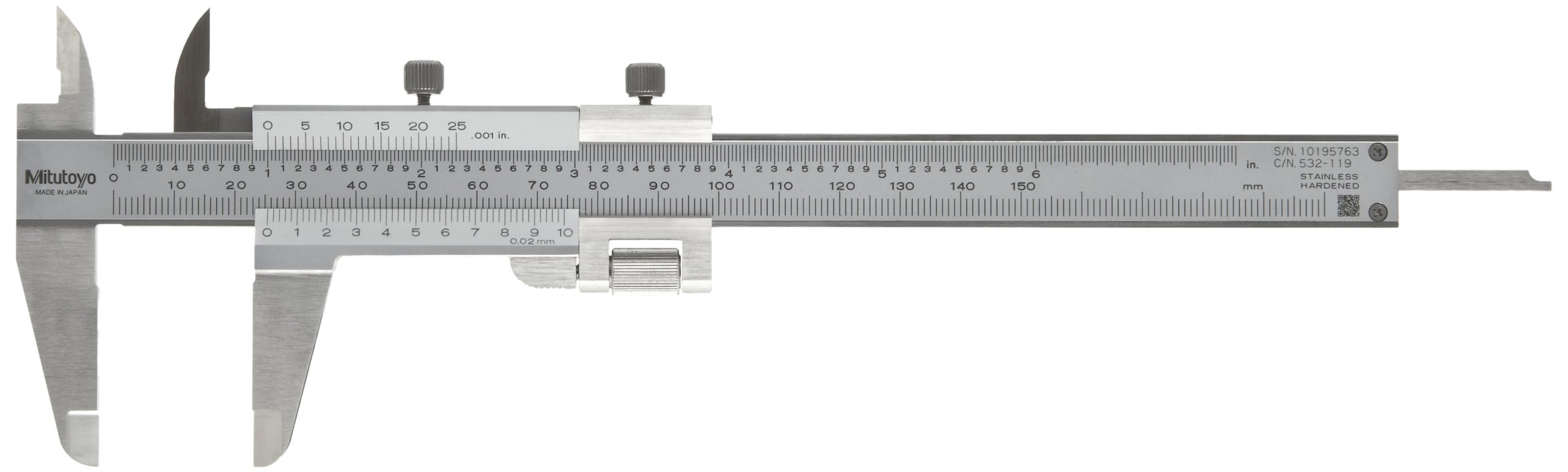 MITUTOYO Vernier Caliper with fine adjustment 150mm / 6" inch Model
