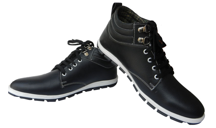 black high neck shoes