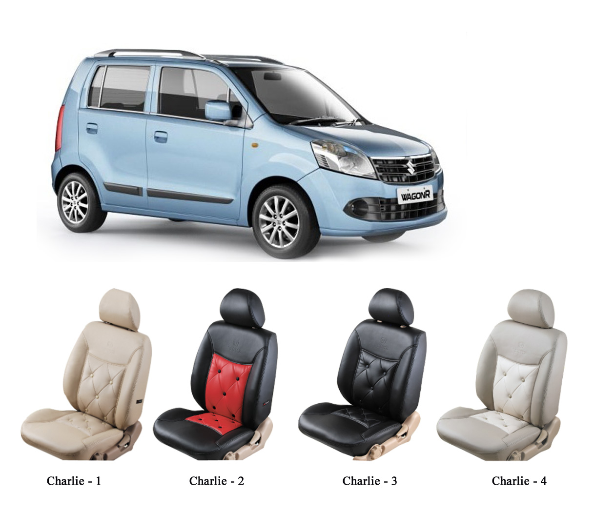 Shoppers Hub Car Seat Covers For Wagon R Charlie available at ShopClues