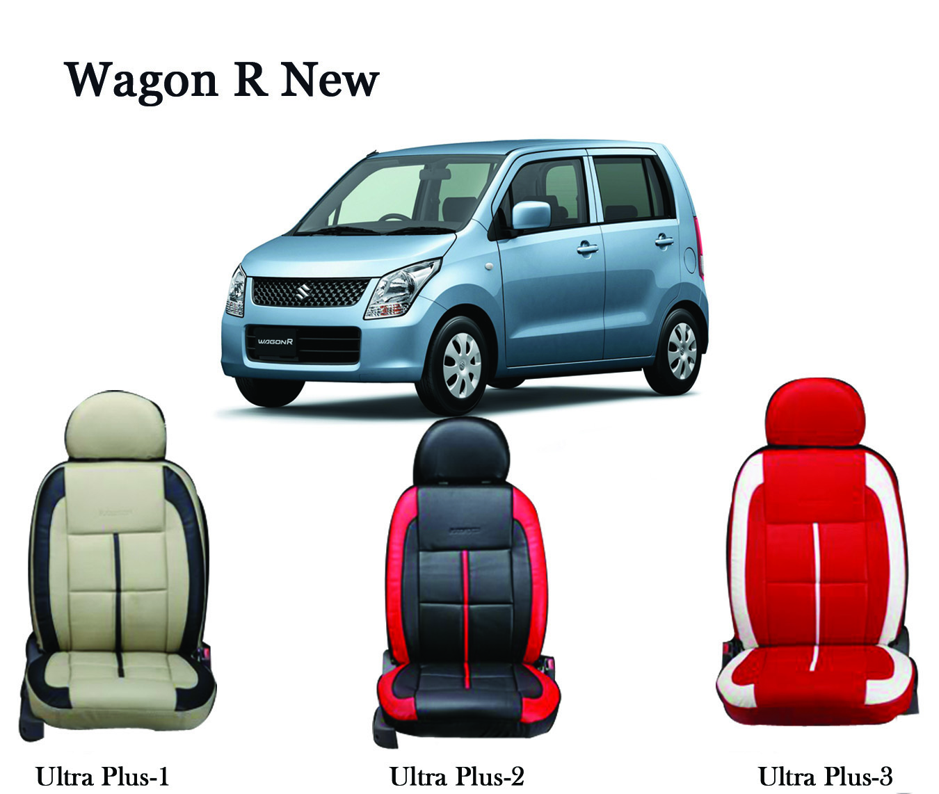 Shoppers Hub Car Seat Covers For Wagon R New Model Ultra Plus available
