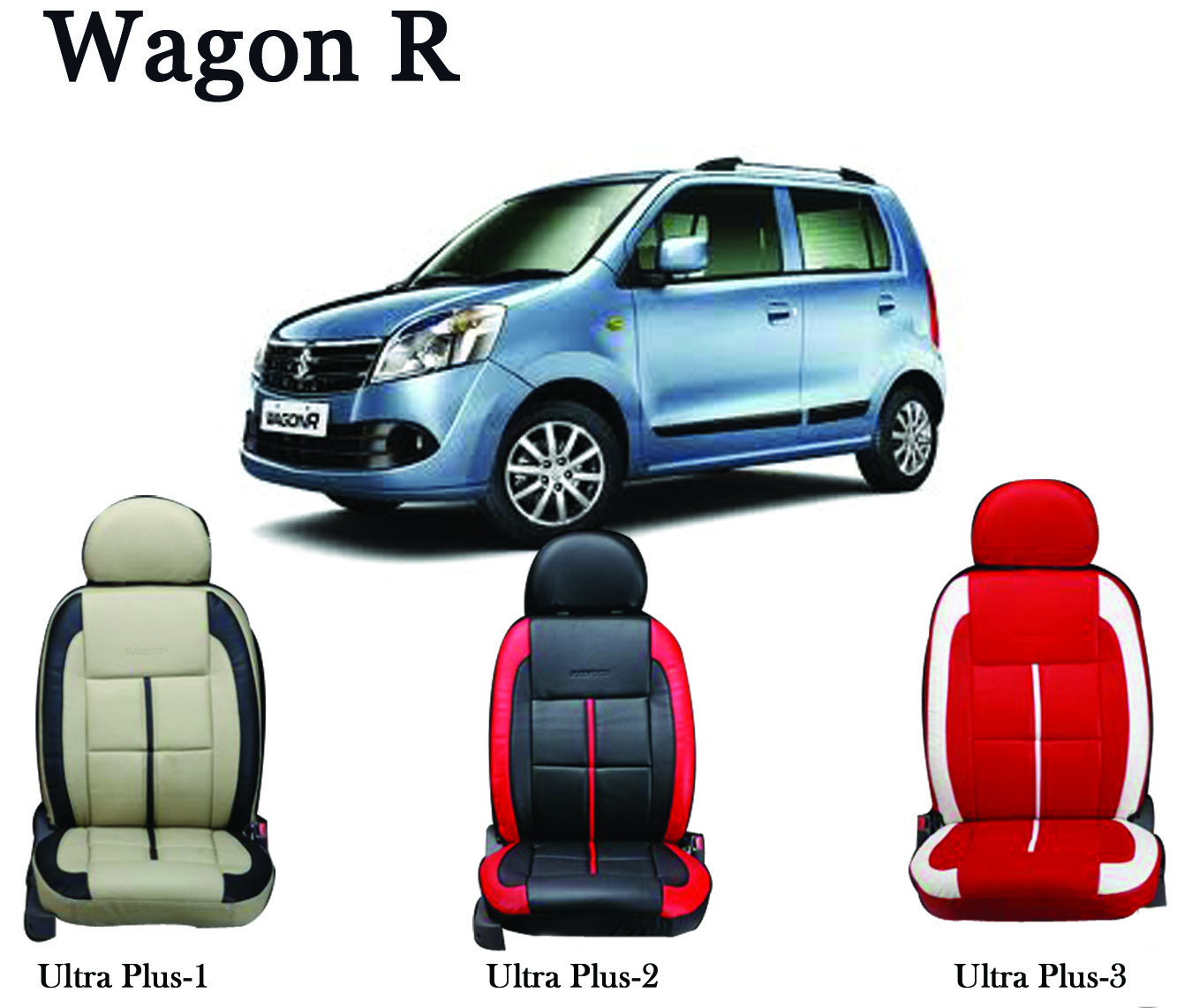 Shoppers Hub Car Seat Covers For Wagon R Ultra Plus available at