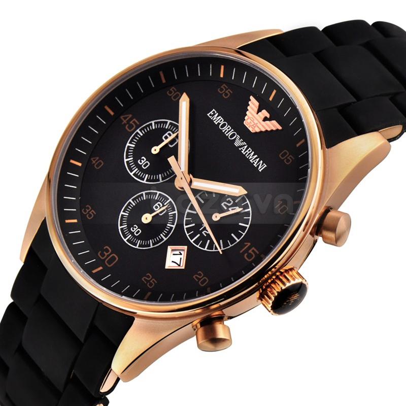 rose gold emporio armani watch