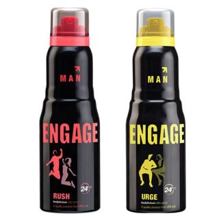 Engage Men Deo (Rush, Urge) Pack Of 2- 165ml Each