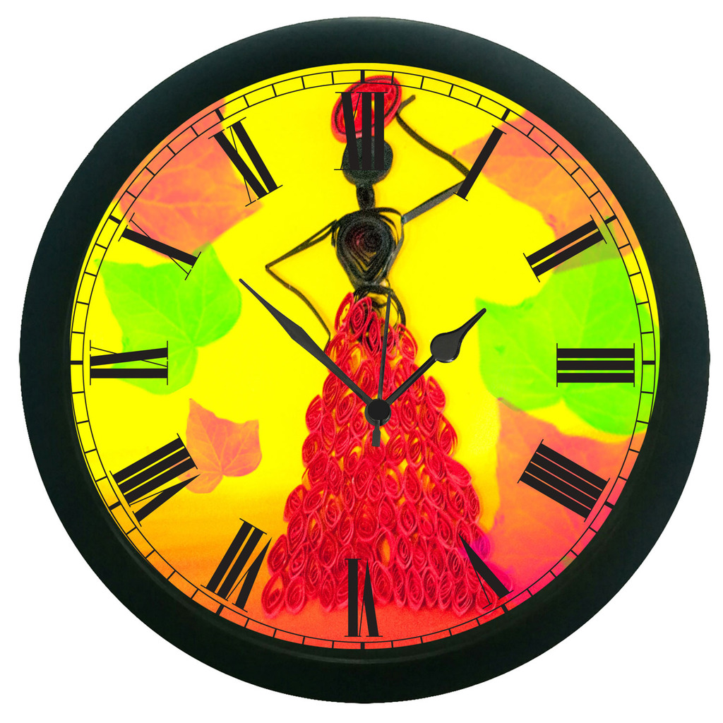 Buy Ae World Lady Wall Clock With Glass Online From Shopclues