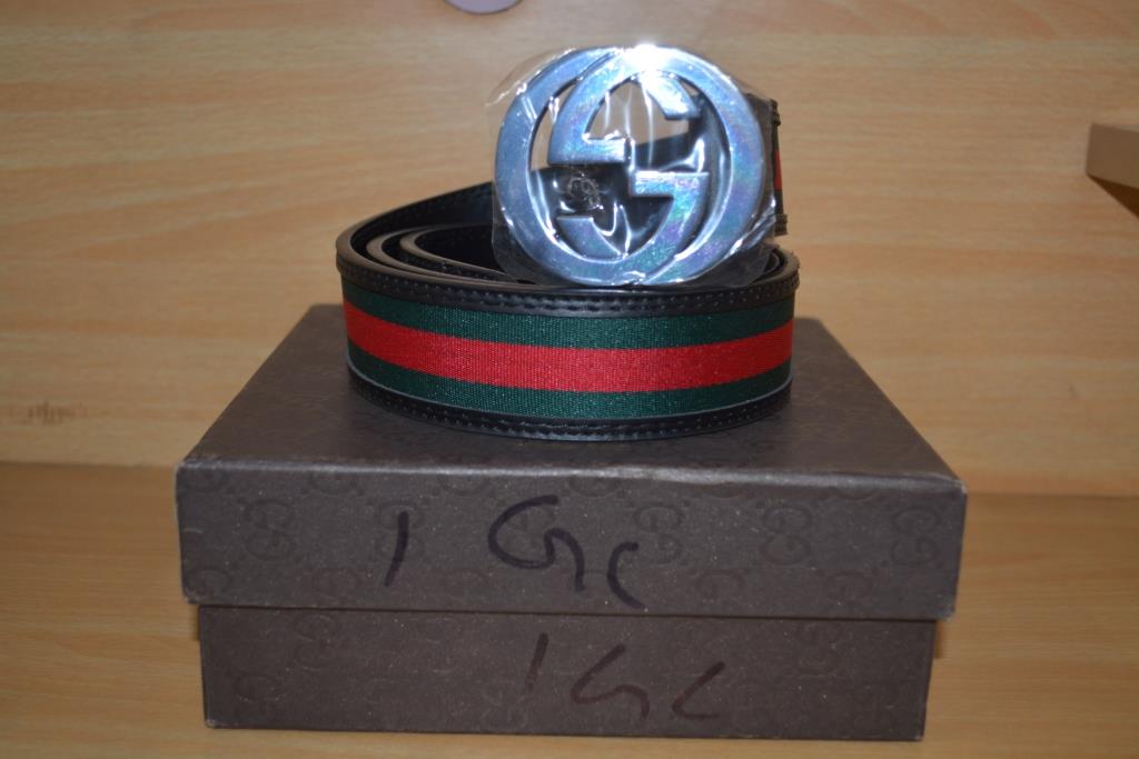 Shop Mens Belt Black Trim With Green And Red Online - Shopclues