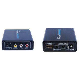 HDMI to Composite 3 RCA S-Video AV CVBS Audio Video Converter PAL NTSC,