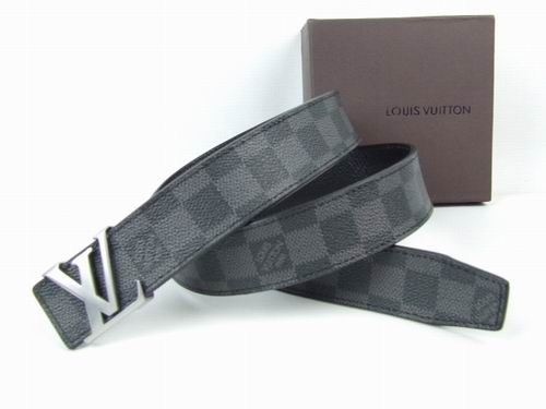 Fashion :: Accessories :: Belts :: LOUIS VUITTON Initials Grey Black Checks Belt - www.semadata.org