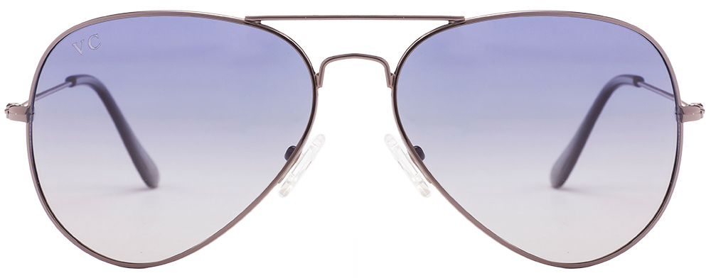 Vincent Chase VC 5158/P Gunmetal Blue Gradient Do12/27 Aviator Polarized Sunglasses