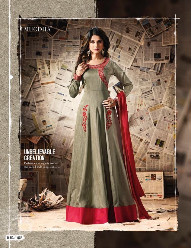 Buy Style Amaze Fabulous Green Color Georgette Anarkali Salwar Suit