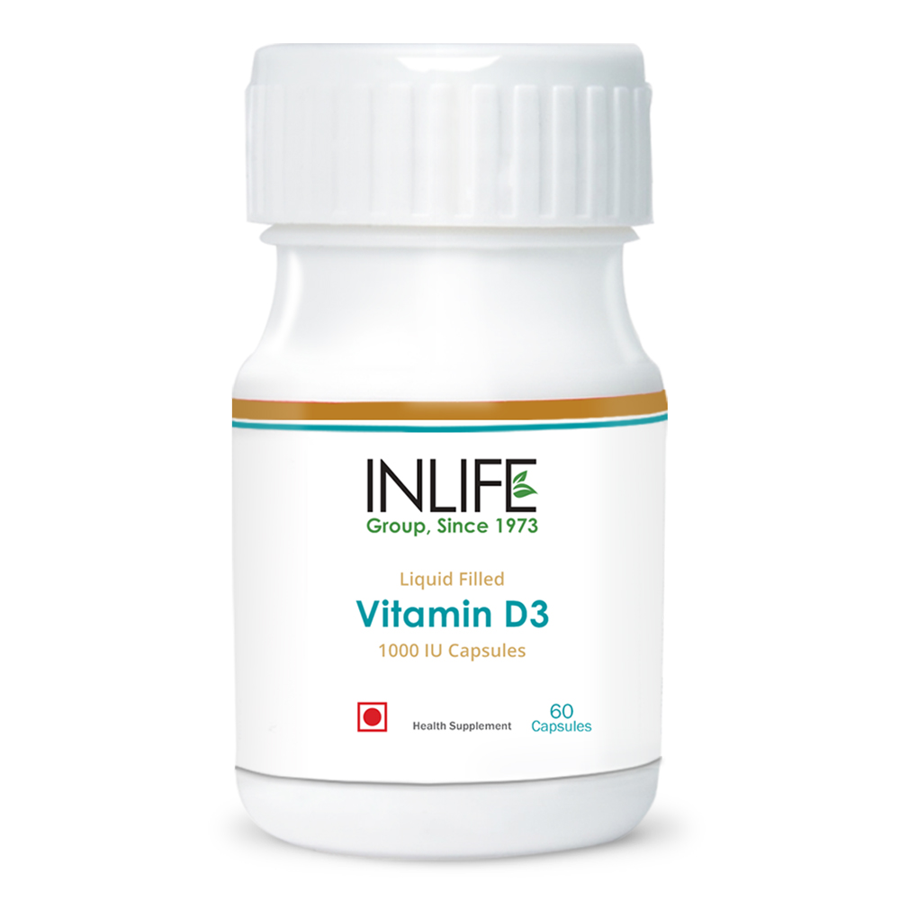 INLIFE Vitamin D3 1000 IU (60 Capsules)