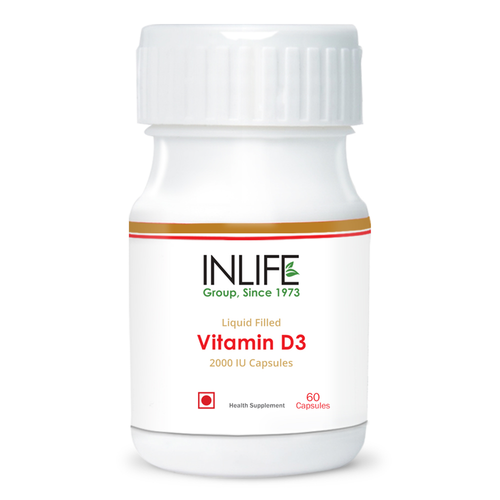 INLIFE Vitamin D3 2000 IU - (60 Capsules)