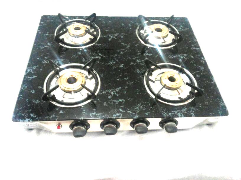 4 Burner Glass Top Gas Stove