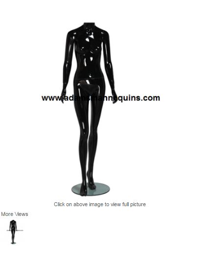 Buy Adam S Mannequins Female Headless Mannequin Black Gloss Mannequin