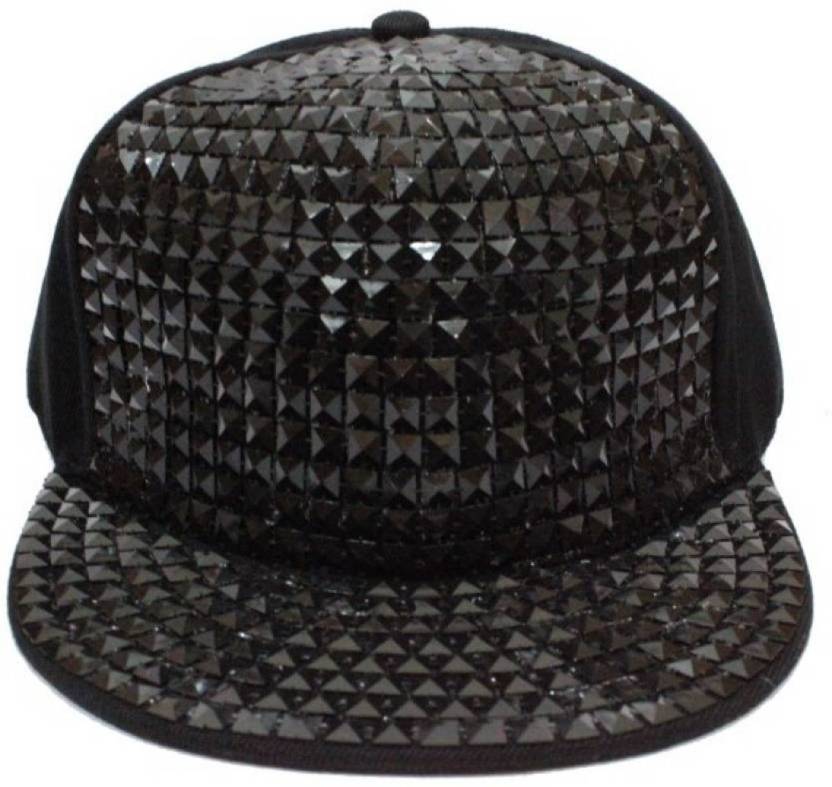 Buy Stylish Look Black Acrylic Hip Hop Snapback Cap Online From