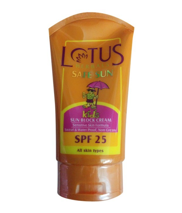 Lotus Herbals Kids Sun Block Cream Sentitive Skin Formula 100 G at Best