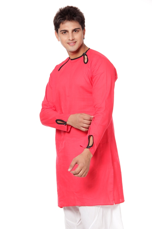 red kurta black pant