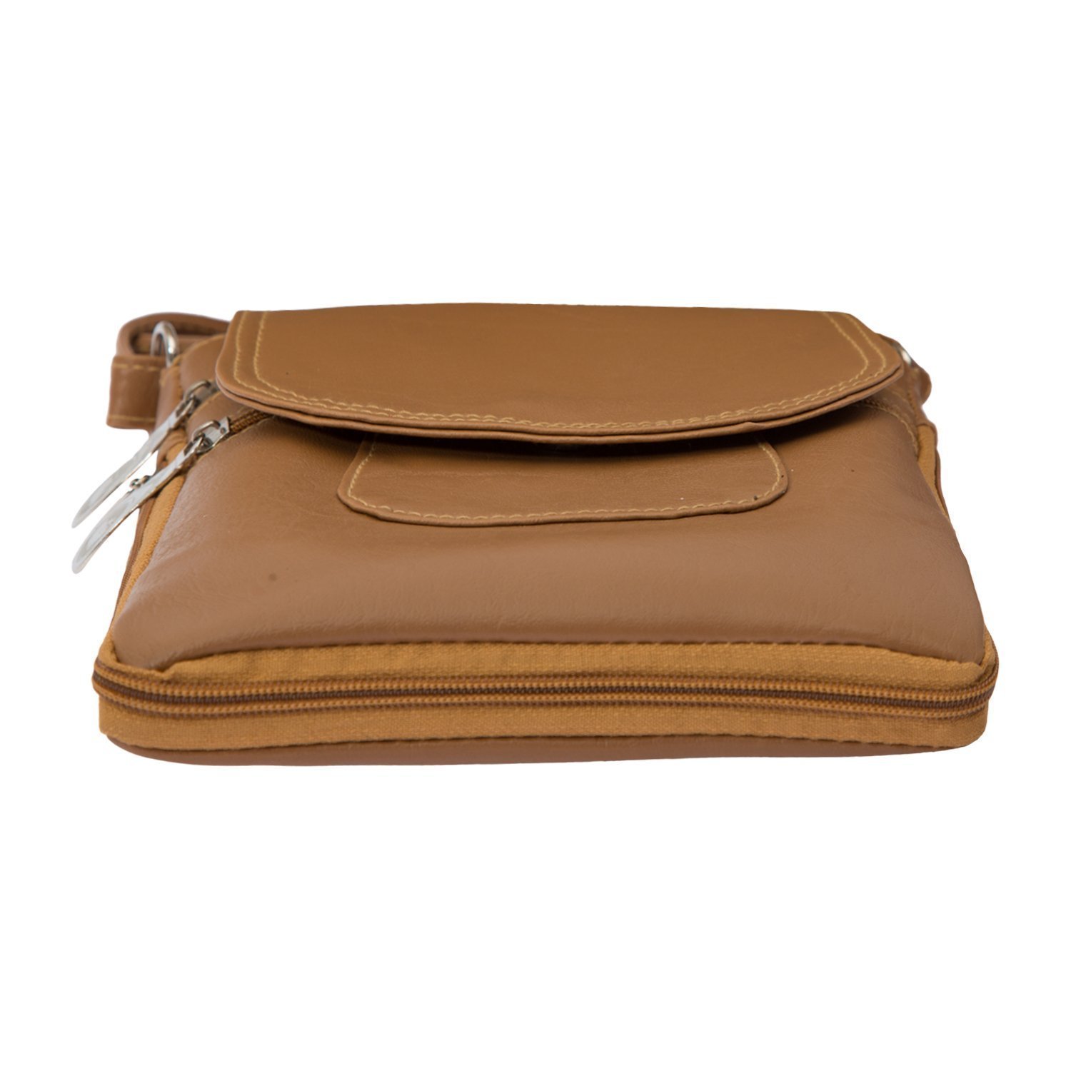 Buy Leather Light Brown Sling Side Bag Cross Body Purse For Women Girls