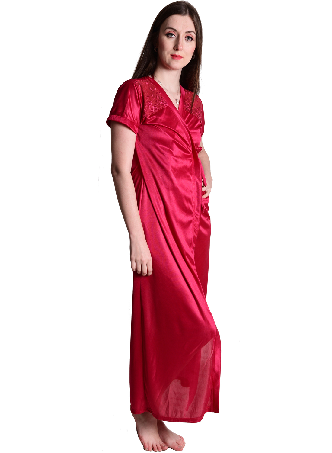 Buy Senslife Women Stylish Satin Nightwear Sleepwear Pc Set Night With