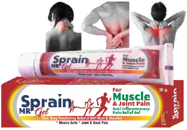 Sprain MR Gel With Diclofenac For Muscle & Joint Pain Relief : 30 Gm X 10 Tubes Bulk Family Pack