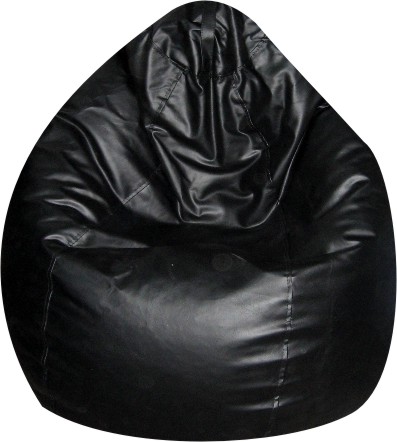  Jupiter on Jupiter 96   Bean Bag   Soft Leather Feel   Black   Buy Bean Bags