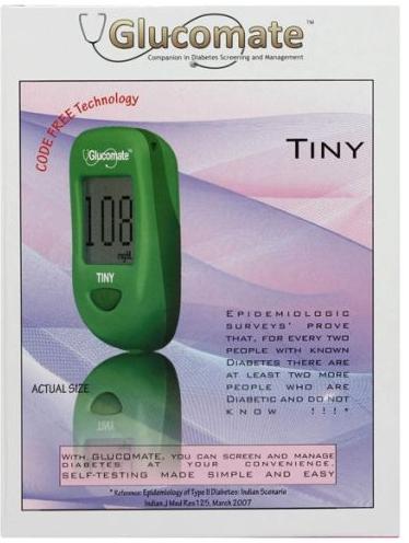 Operon Glucomate TINY Blood Glucose Monitor Glucometer Smallest Sugar Monitor