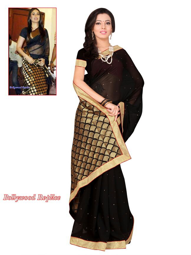 kareena black saree