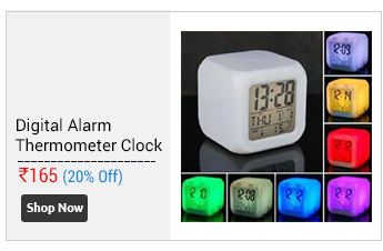 7 LED Color Change Digital Alarm Thermometer Clock With 4 AAA Batteries Free  