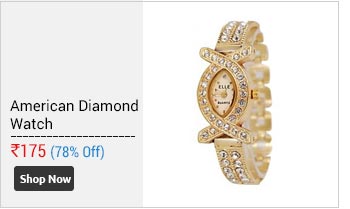 American Diamond Studded Wrist Bracelet Cum Watch - Women  
