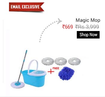 Magic Mop Fully Cleaning Set With Free 2 Head Refill And 1 Glove  