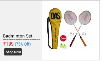 GAS - Smash Badminton Set of 2 Racquet + Cover + Shuttlecock  