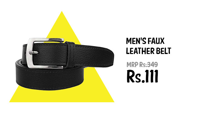 Men's Faux Leather Belt