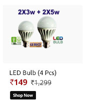 URO Led bulbs pack of 4 (3W+5W)  