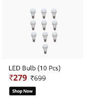 Set of 10 PC Branded LED Bulb(3 Watt)  