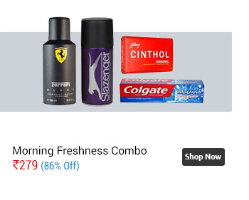 Combo of 2 Branded Deodorants With Colgate Maxfresh And Cinthol Soap